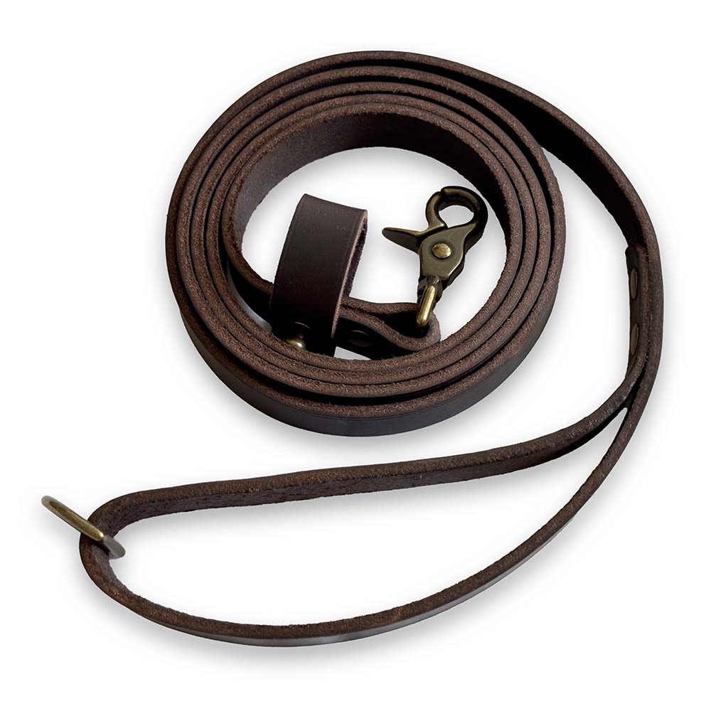 Rosellis finnish handmade leather dog leash with handle, perfect for hunters.