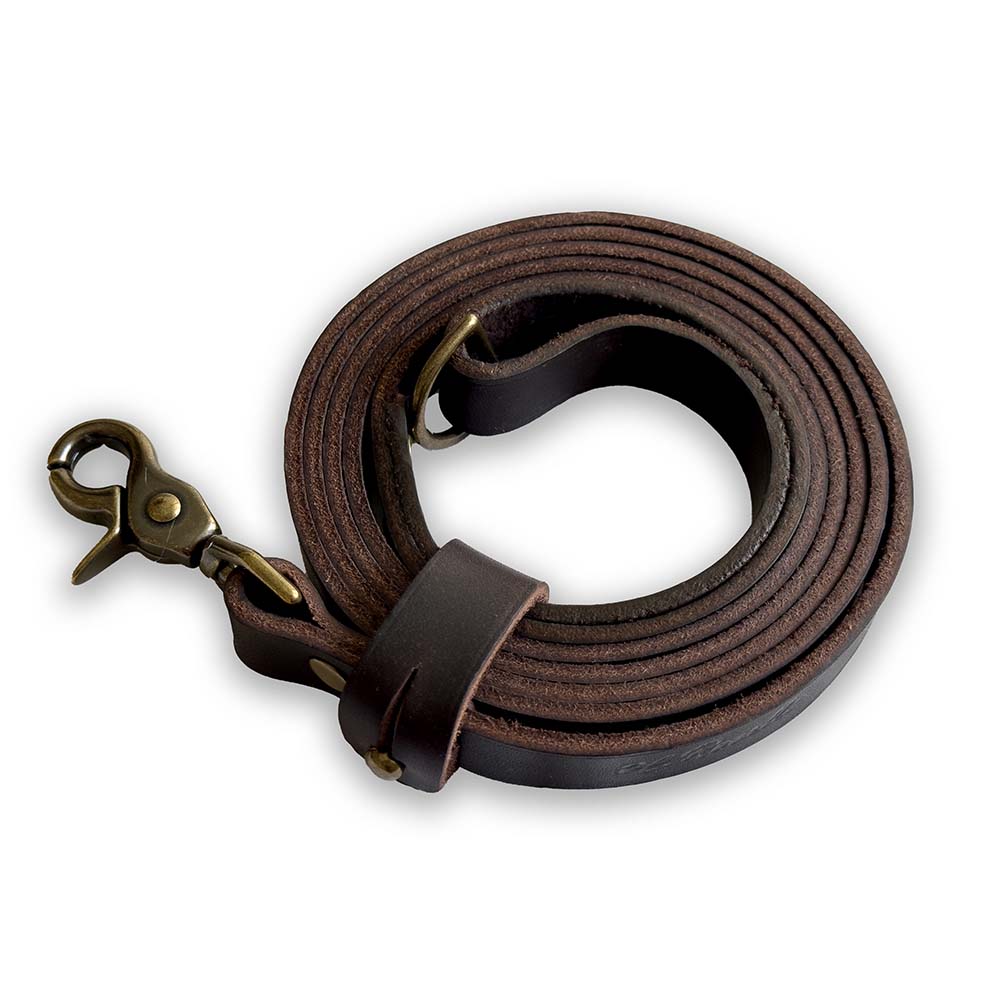 Rosellis finnish handmade leather dog leash with handle, perfect for hunters.