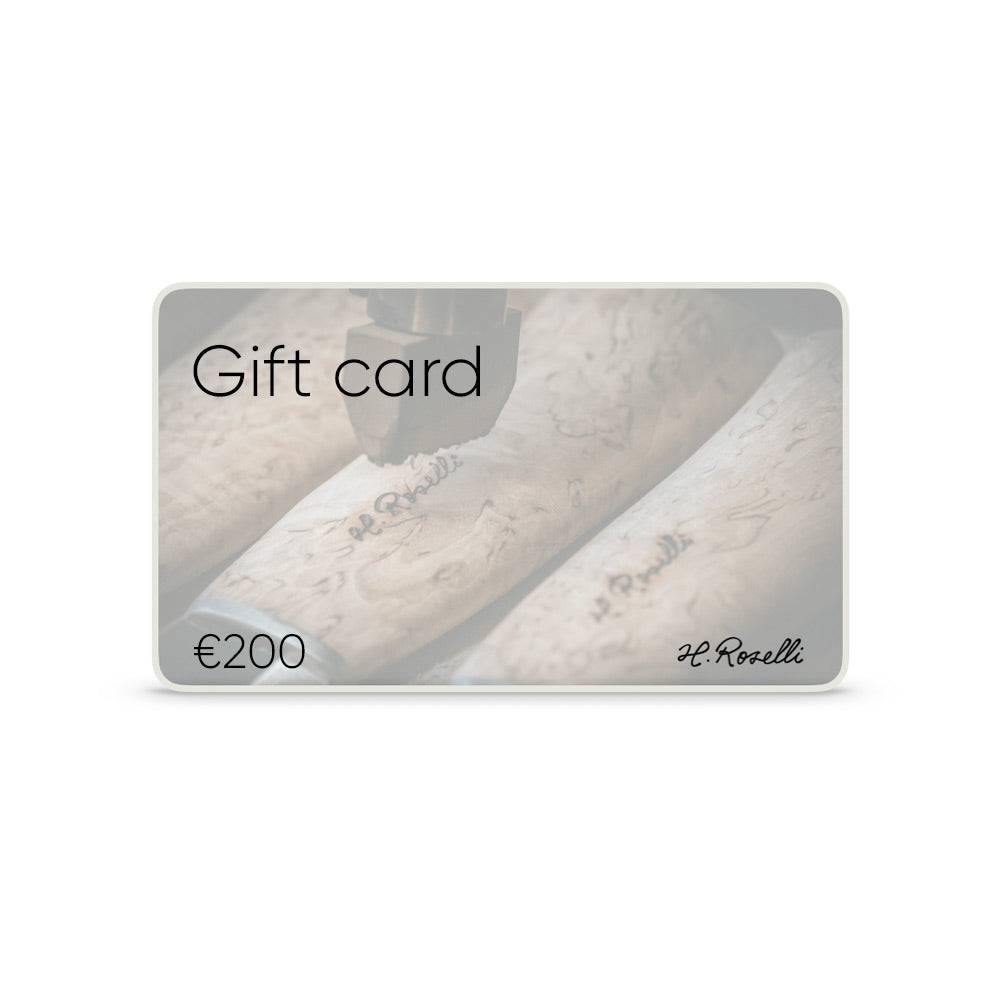 Gift card from Roselli