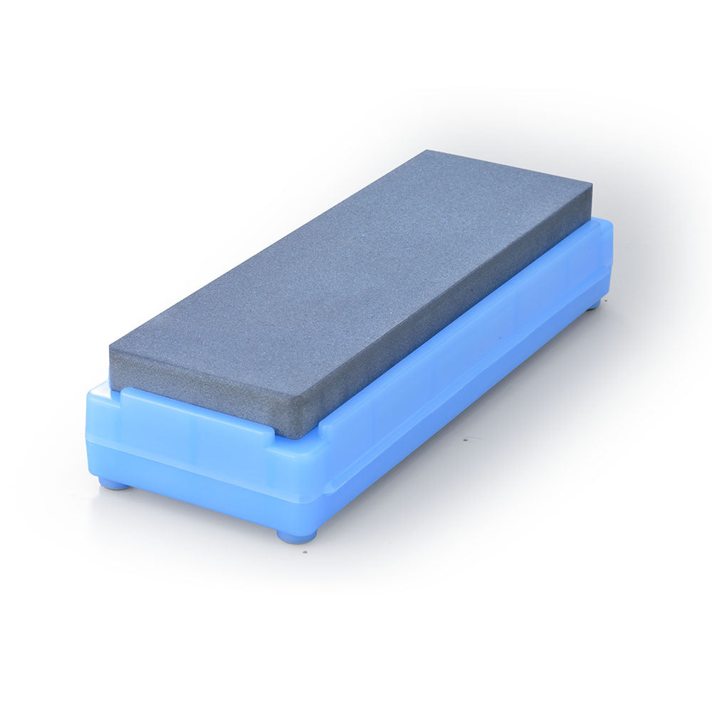 The Shapton Kuromaku #320 is a coarse stone designed for repair and major edge work. Use it when a knife has chips, a rounded edge, or needs a new bevel angle.